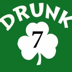 Bewild Men's T-Shirts Irish Shamrock Drunk Men's T-Shirt (Kelly Green)