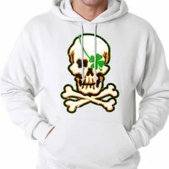 Bewild St.Patricks Day Irish Shamrock Skull And Crossbones Hoodie