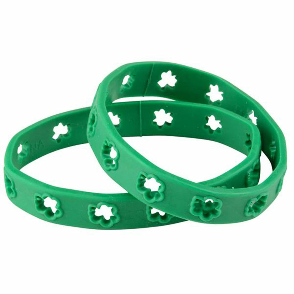Bewild Accessories Irish St. Patrick's Day Cut Out Shamrock Rubber Bracelet (2) 4 Bewild Accessories Irish St. Patrick's Day Cut Out Shamrock Rubber Bracelet (2)