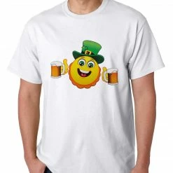 Bewild Irish St. Patrick's Day Drinking Leprechaun Emoji Mens T-shirt