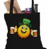 Bewild Irish St. Patrick's Day Drinking Leprechaun Emoji Tote Bag Holiday Prints