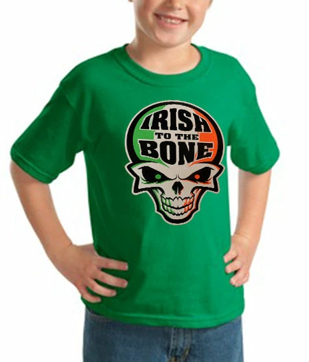 Bewild St.Patricks Day Irish To The Bone Kid's T-Shirt 7 Bewild St.Patricks Day Irish To The Bone Kid's T-Shirt