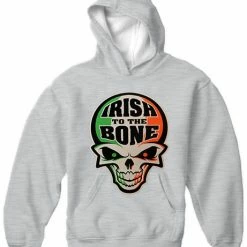Bewild Irish To The Bone St Patrick's Day Adult Hooded Sweatshirt