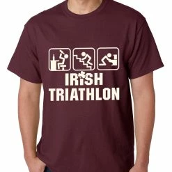 Bewild Irish Triathlon Funny St. Patrick's Day Mens T-shirt