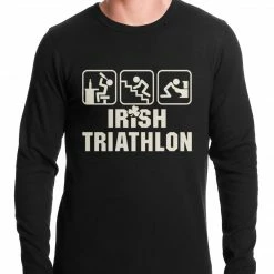 Bewild Irish Triathlon Funny St. Patrick's Day Thermal Shirt St.Patricks Day