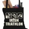 Bewild Holiday Prints Irish Triathlon Funny St. Patrick's Day Tote Bag