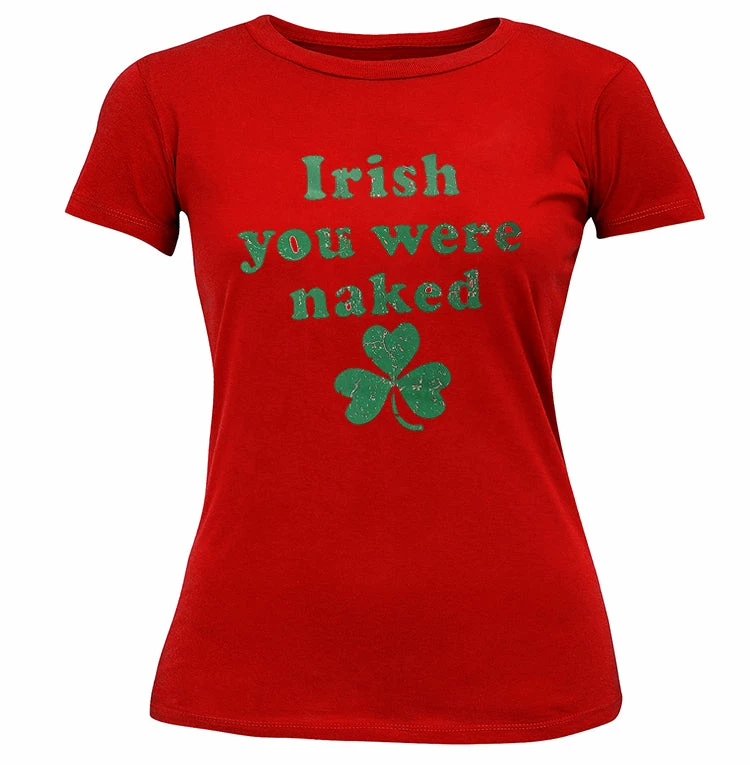 Bewild Irish You Were Naked (Dark Green Print) Girl's T-Shirt 8 Bewild Irish You Were Naked (Dark Green Print) Girl's T-Shirt