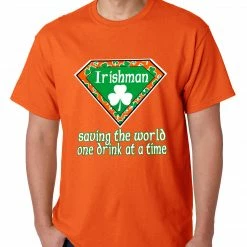 Bewild Irishman Saving The World One Drink At A Time Mens T-shirt