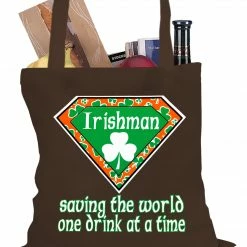 Bewild Irishman Saving The World One Drink At A Time Tote Bag Accessories