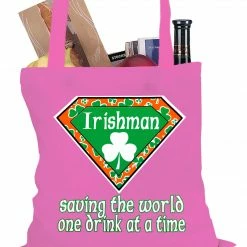 Bewild Irishman Saving The World One Drink At A Time Tote Bag Accessories