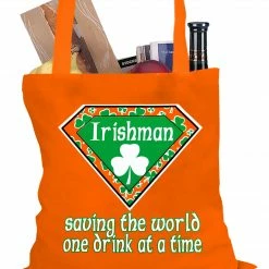 Bewild Irishman Saving The World One Drink At A Time Tote Bag Accessories