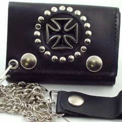Bewild Wallets & Chains Iron Cross Premium Leather Chain Wallet