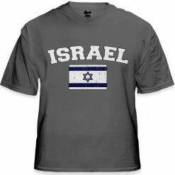 Bewild Israel Vintage Flag International Mens T-Shirt Nationality & Ethnic