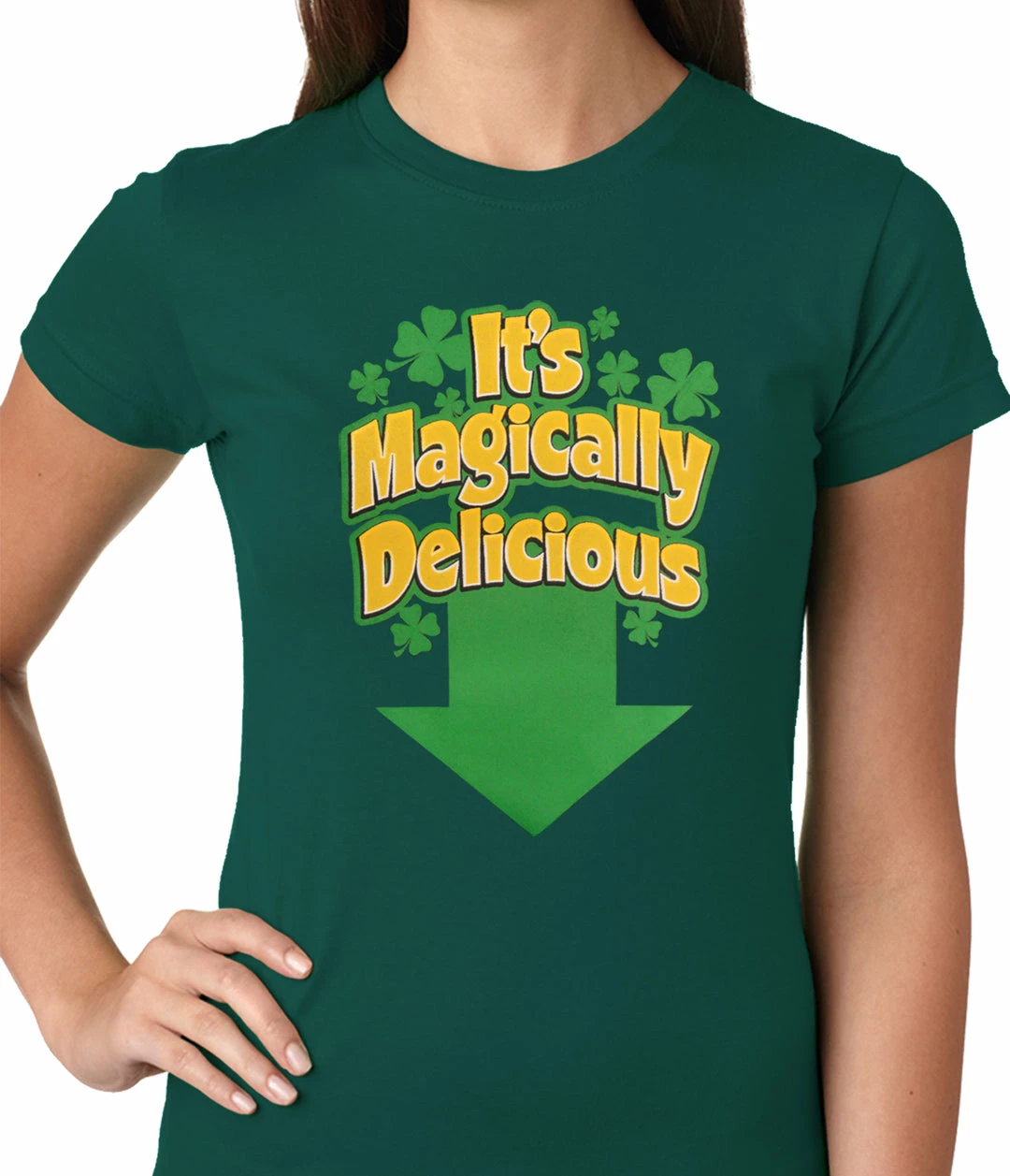 Bewild Women's T-Shirts It's Magically Delicious Irish Shamrock Girls T-shirt 3 Bewild Women's T-Shirts It's Magically Delicious Irish Shamrock Girls T-shirt