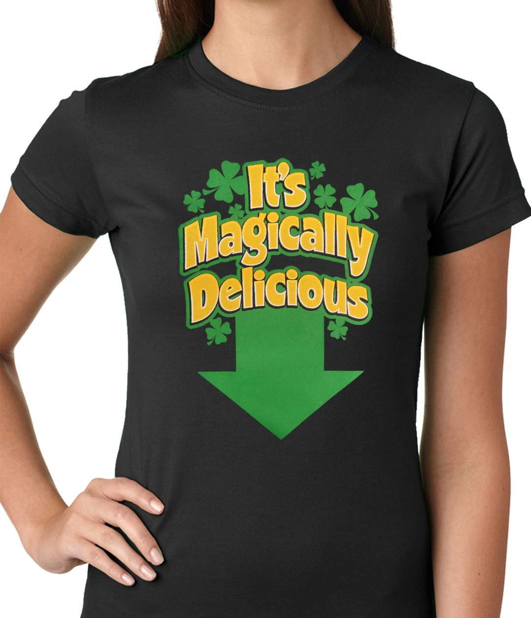 Bewild Women's T-Shirts It's Magically Delicious Irish Shamrock Girls T-shirt 5 Bewild Women's T-Shirts It's Magically Delicious Irish Shamrock Girls T-shirt