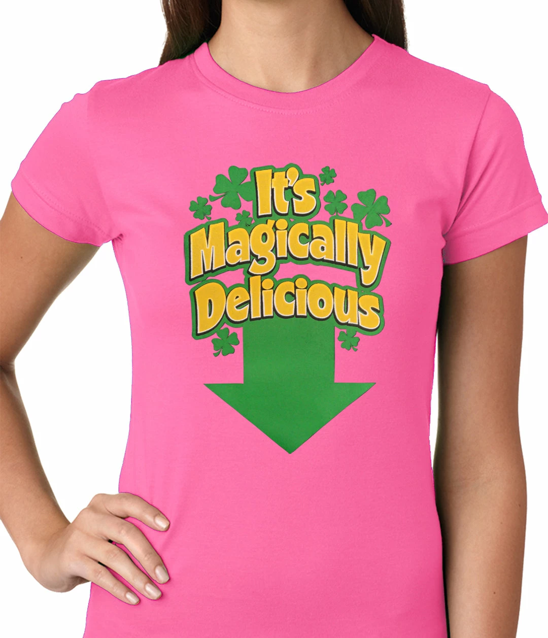 Bewild Women's T-Shirts It's Magically Delicious Irish Shamrock Girls T-shirt 7 Bewild Women's T-Shirts It's Magically Delicious Irish Shamrock Girls T-shirt