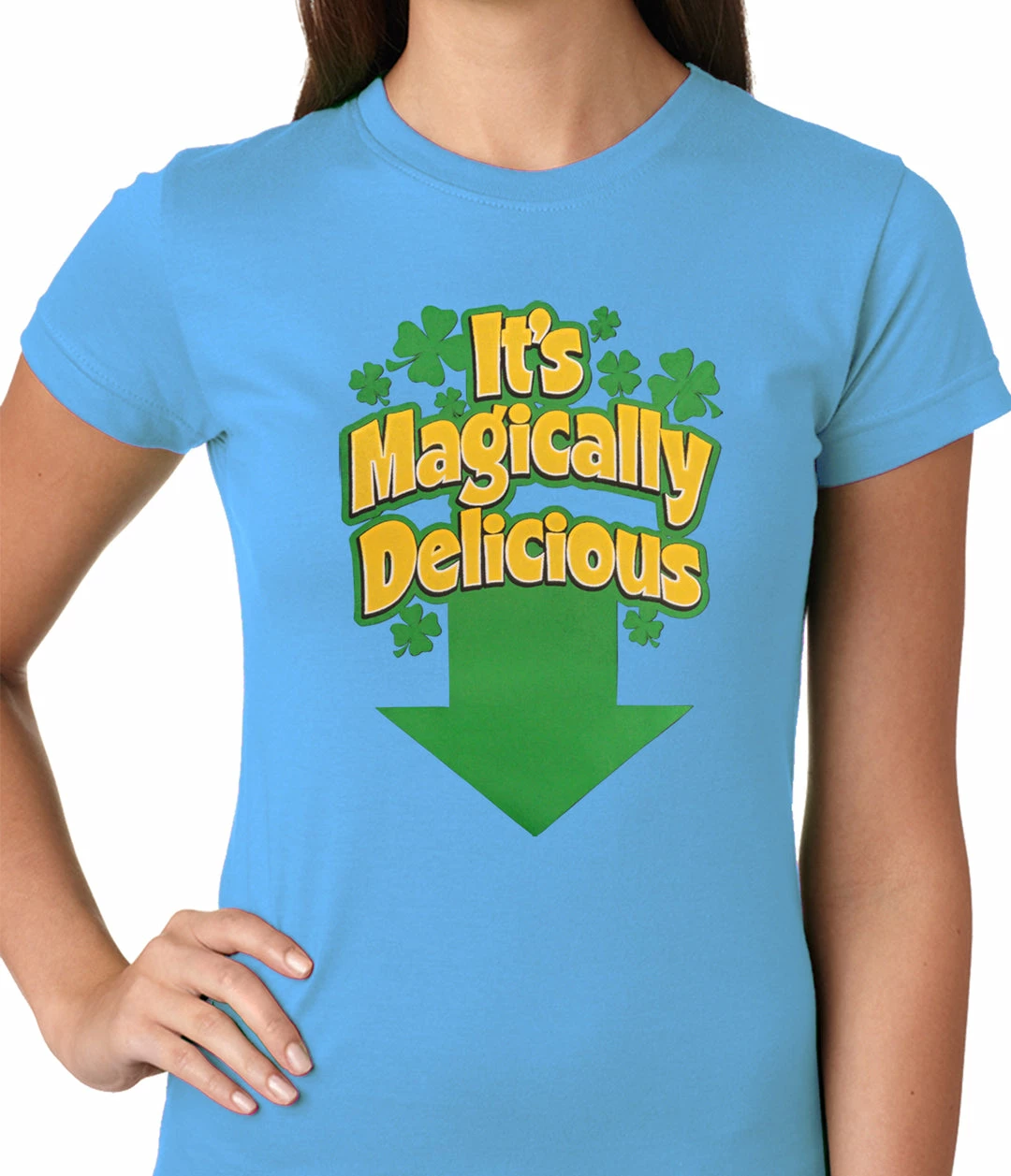 Bewild Women's T-Shirts It's Magically Delicious Irish Shamrock Girls T-shirt 8 Bewild Women's T-Shirts It's Magically Delicious Irish Shamrock Girls T-shirt