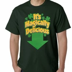 Bewild It's Magically Delicious Irish Shamrock Mens T-shirt St.Patricks Day