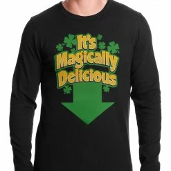 Bewild It's Magically Delicious Irish Shamrock Thermal Shirt