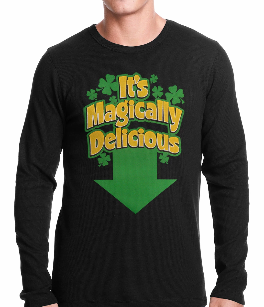 Bewild It's Magically Delicious Irish Shamrock Thermal Shirt 4 Bewild It's Magically Delicious Irish Shamrock Thermal Shirt