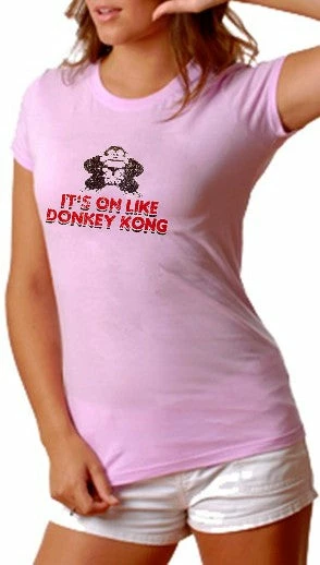 Bewild Cool Funny & Offensive It's On Like Donkey Kong Girls T-Shirt :: Vintage Gamer Chick Tee 9 Bewild Cool Funny & Offensive It's On Like Donkey Kong Girls T-Shirt :: Vintage Gamer Chick Tee