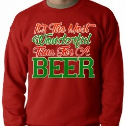 Bewild It's The Most Wonderful Time For A Beer Adult Crewneck