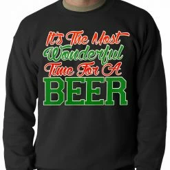 Bewild It's The Most Wonderful Time For A Beer Adult Crewneck