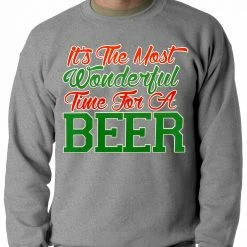 Bewild It's The Most Wonderful Time For A Beer Adult Crewneck