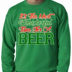 Bewild It's The Most Wonderful Time For A Beer Adult Crewneck