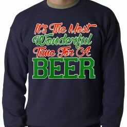 Bewild It's The Most Wonderful Time For A Beer Adult Crewneck