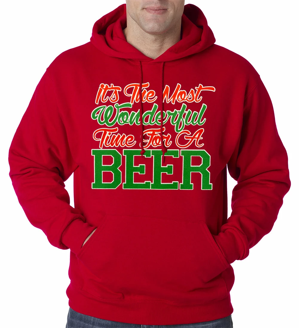 Bewild It's The Most Wonderful Time For A Beer Adult Hoodie Holiday Prints 3 Bewild It's The Most Wonderful Time For A Beer Adult Hoodie Holiday Prints
