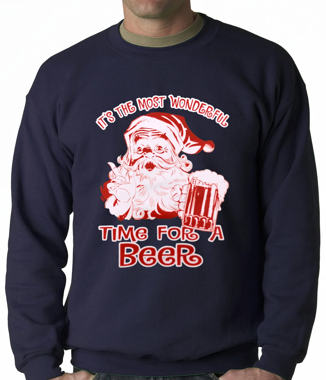Bewild It's The Most Wonderful Time For A Beer Funny Christmas Adult Crewneck 7 Bewild It's The Most Wonderful Time For A Beer Funny Christmas Adult Crewneck
