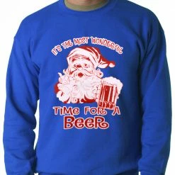 Bewild It's The Most Wonderful Time For A Beer Funny Christmas Adult Crewneck 15 Bewild It's The Most Wonderful Time For A Beer Funny Christmas Adult Crewneck