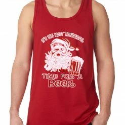 Bewild It's The Most Wonderful Time For A Beer Funny Christmas Tank Top Holiday Prints