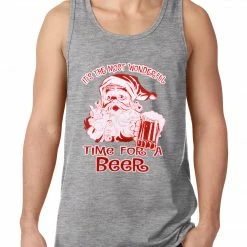 Bewild It's The Most Wonderful Time For A Beer Funny Christmas Tank Top Holiday Prints