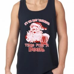 Bewild It's The Most Wonderful Time For A Beer Funny Christmas Tank Top Holiday Prints