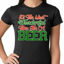 Bewild It's The Most Wonderful Time For A Beer Girls T-shirt Holiday Prints