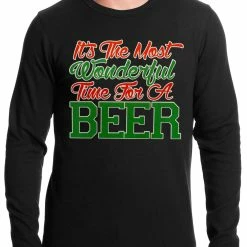 Bewild It's The Most Wonderful Time For A Beer Thermal Shirt 7 Bewild It's The Most Wonderful Time For A Beer Thermal Shirt
