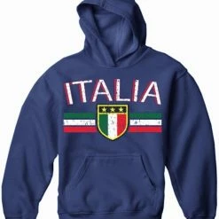 Bewild Italia Vintage Shield International Mens Hoodie Nationality & Ethnic