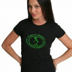 Bewild Nationality & Ethnic Italian Made In America With Italian Parts Ladies T-Shirt