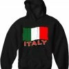 Bewild Italy Vintage Flag Adult Hoodie
