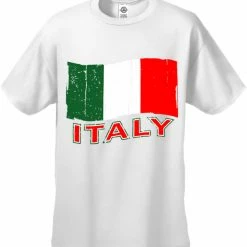 Bewild Nationality & Ethnic Italy Vintage Flag Men's T-Shirt 16 Bewild Nationality & Ethnic Italy Vintage Flag Men's T-Shirt