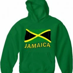 Bewild Nationality & Ethnic Jamaica Vintage Flag Adult Hoodie