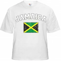 Bewild Nationality & Ethnic Jamaica Vintage Flag International Mens T-Shirt