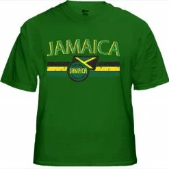 Bewild Jamaica Vintage Shield International Mens T-Shirt Nationality & Ethnic