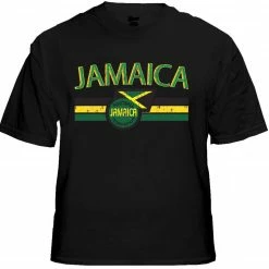 Bewild Jamaica Vintage Shield International Mens T-Shirt Nationality & Ethnic