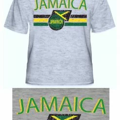 Bewild Jamaica Vintage Shield International Mens T-Shirt Nationality & Ethnic