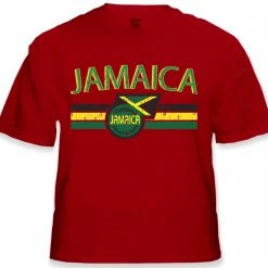 Bewild Jamaica Vintage Shield International Mens T-Shirt Nationality & Ethnic