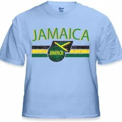 Bewild Jamaica Vintage Shield International Mens T-Shirt Nationality & Ethnic