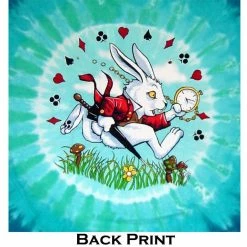 Bewild Jefferson Airplane Tshirt - Jefferson Airplane Alice In Wonderland Tie Dye T-Shirt Liquid Blue